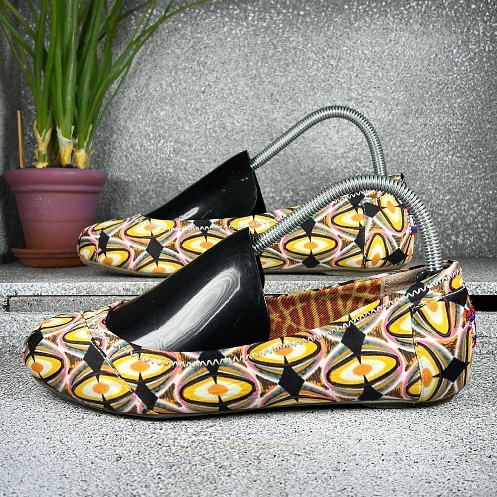BOBS by Skechers Multicolored Boho Hippie Flats Shoes Size 7.5
